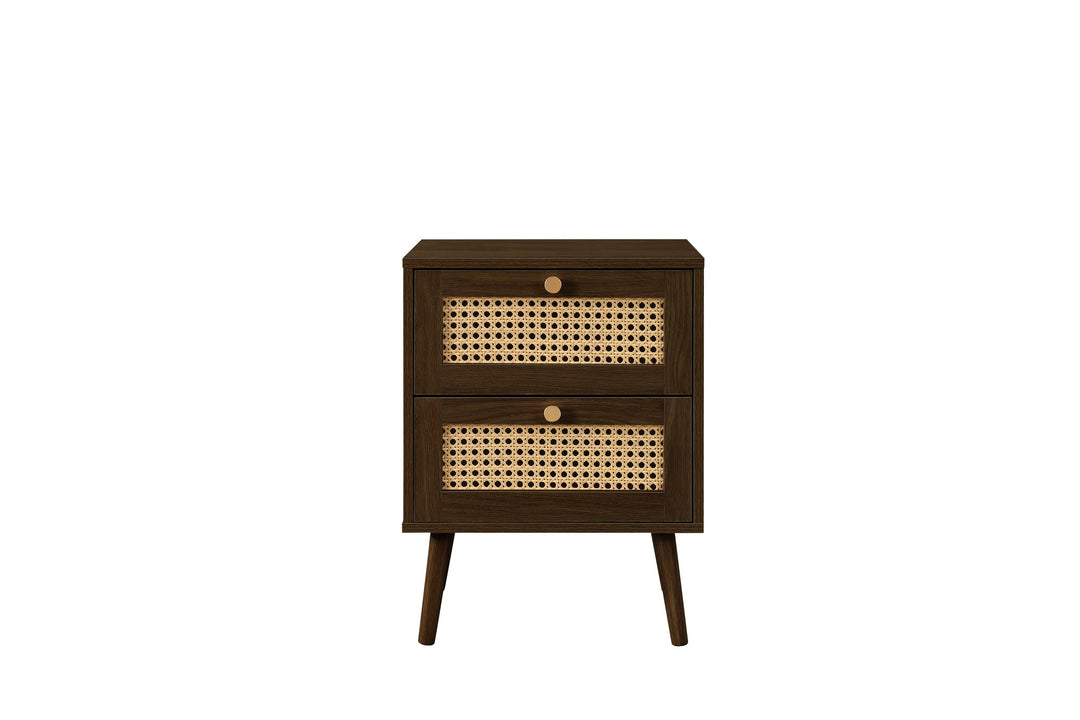 Birlea Croxley 2 Drawer Rattan Bedside (Self Assembly) (DHD)