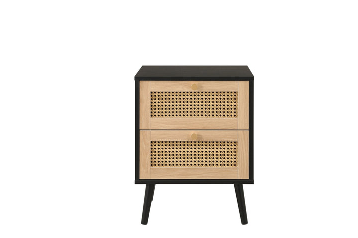 Birlea Croxley 2 Drawer Rattan Bedside (Self Assembly) (DHD)
