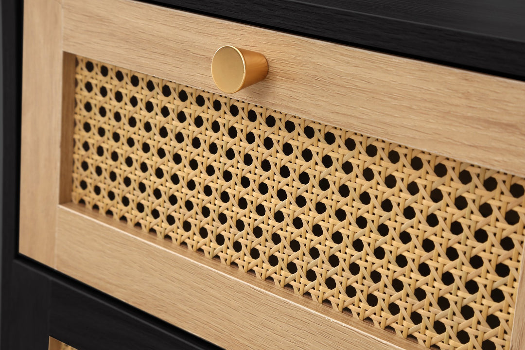 Birlea Croxley 2 Drawer Rattan Bedside (Self Assembly) (DHD)