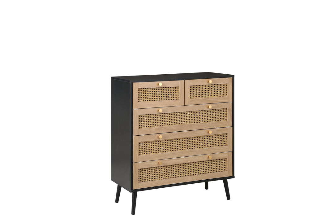 Birlea Croxley 5 Drawer Rattan Chest (Self Assembly) (DHD)