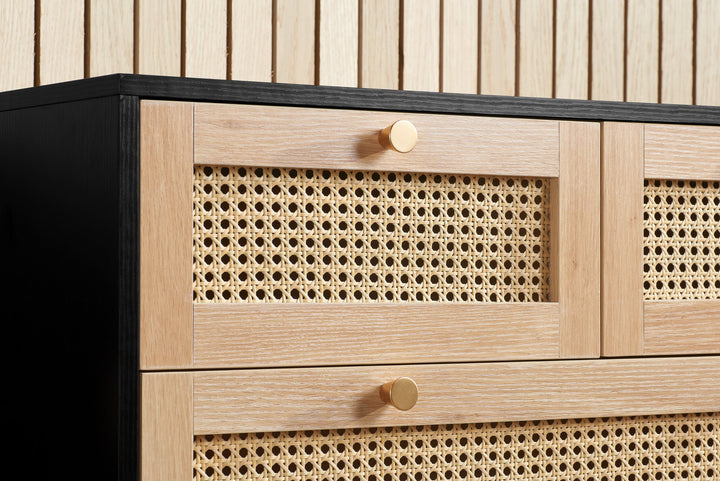 Birlea Croxley 5 Drawer Rattan Chest (Self Assembly) (DHD)
