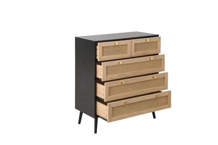 Birlea Croxley 5 Drawer Rattan Chest (Self Assembly) (DHD)