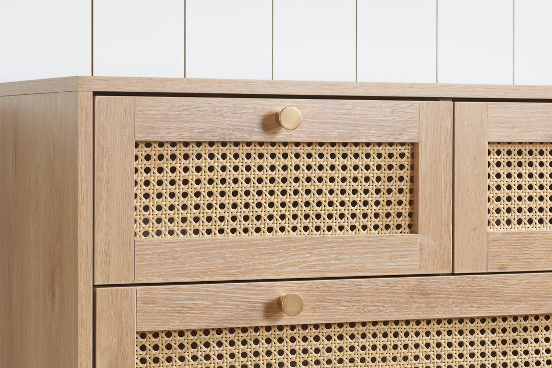 Birlea Croxley 5 Drawer Rattan Chest (Self Assembly) (DHD)