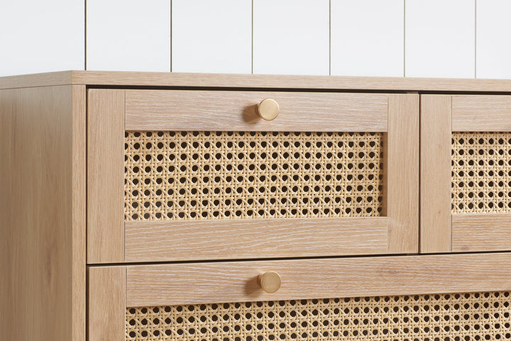 Birlea Croxley 5 Drawer Rattan Chest (Self Assembly) (DHD)