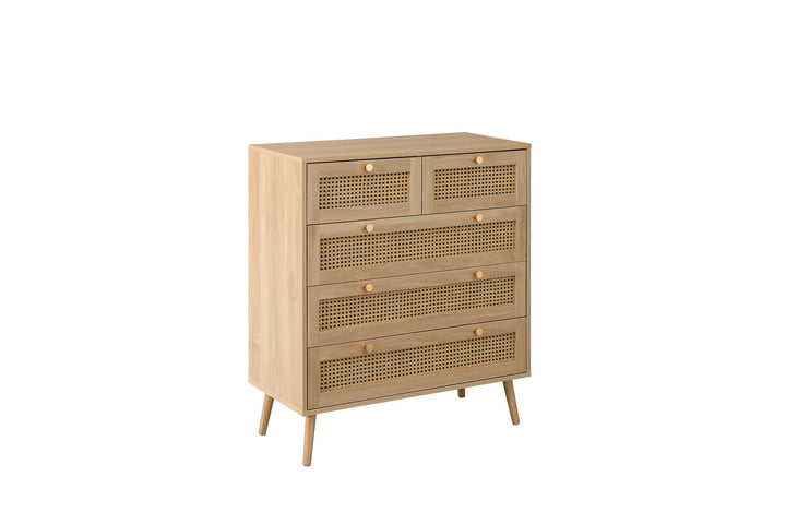 Birlea Croxley 5 Drawer Rattan Chest (Self Assembly) (DHD)