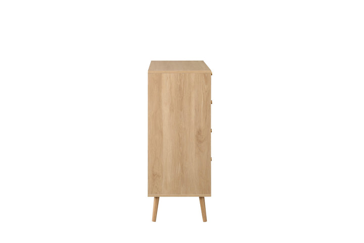 Birlea Croxley 5 Drawer Rattan Chest (Self Assembly) (DHD)