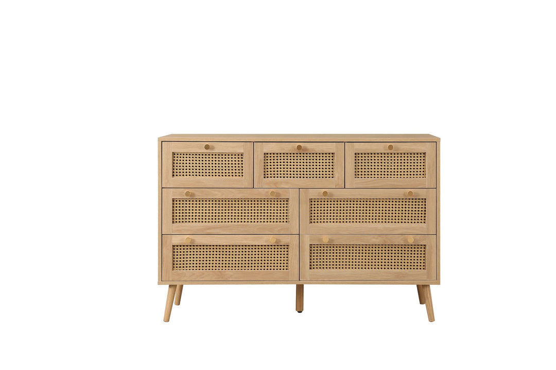 Birlea Croxley 7 Drawer Rattan Chest (Self Assembly) (DHD)