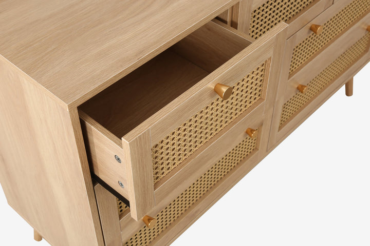 Birlea Croxley 7 Drawer Rattan Chest (Self Assembly) (DHD)