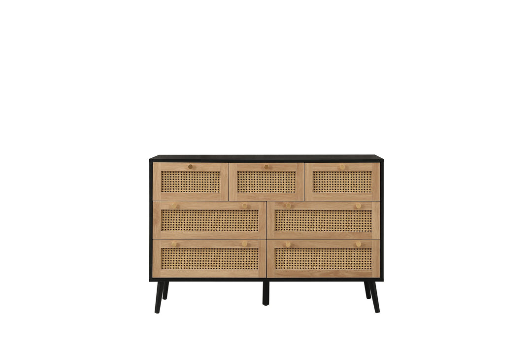 Birlea Croxley 7 Drawer Rattan Chest (Self Assembly) (DHD)