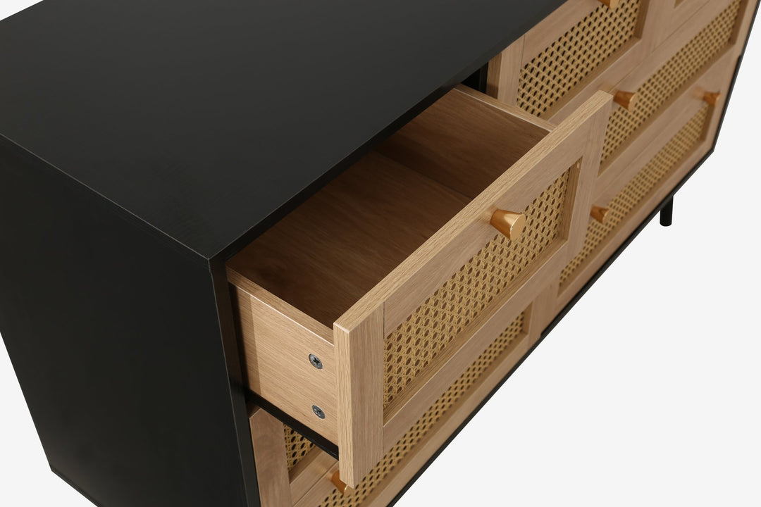 Birlea Croxley 7 Drawer Rattan Chest (Self Assembly) (DHD)