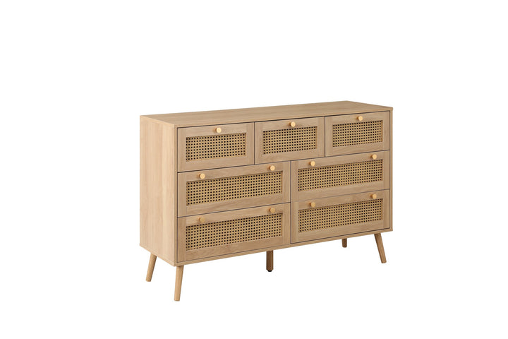 Birlea Croxley 7 Drawer Rattan Chest (Self Assembly) (DHD)