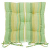 Lemon And Lime Stripe Seat Pad With Ties 38cm