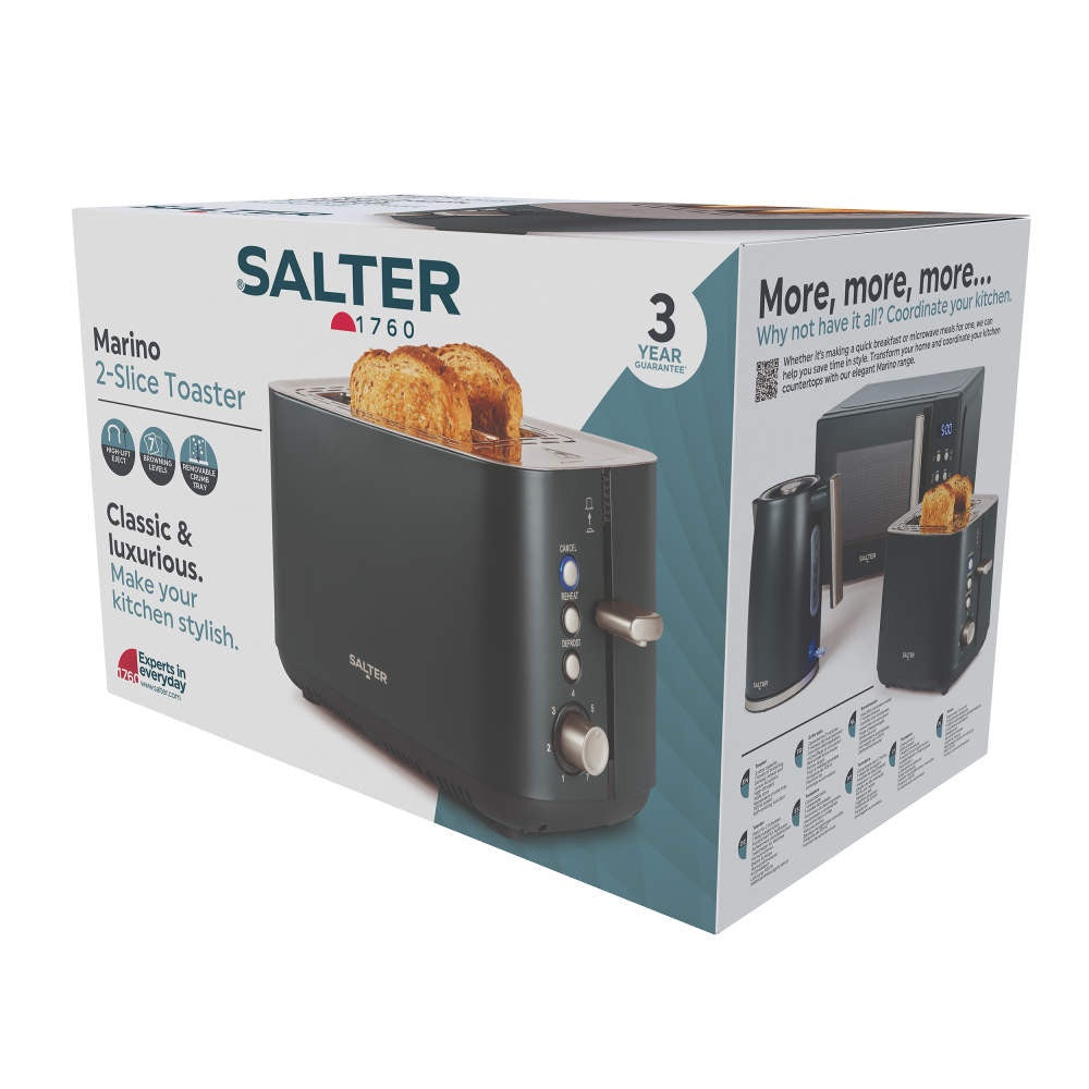 Salter Marino 2-Slice Toaster - Grey/Blue