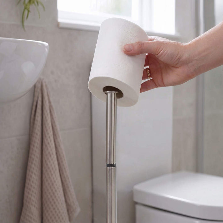 Beldray Swivel Top Toilet Roll Holder Stainless Steel