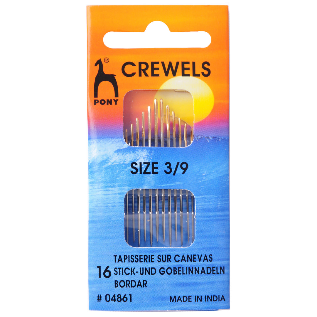 Hand Sewing Needles: Crewels: Gold Eye: Sizes 3-9