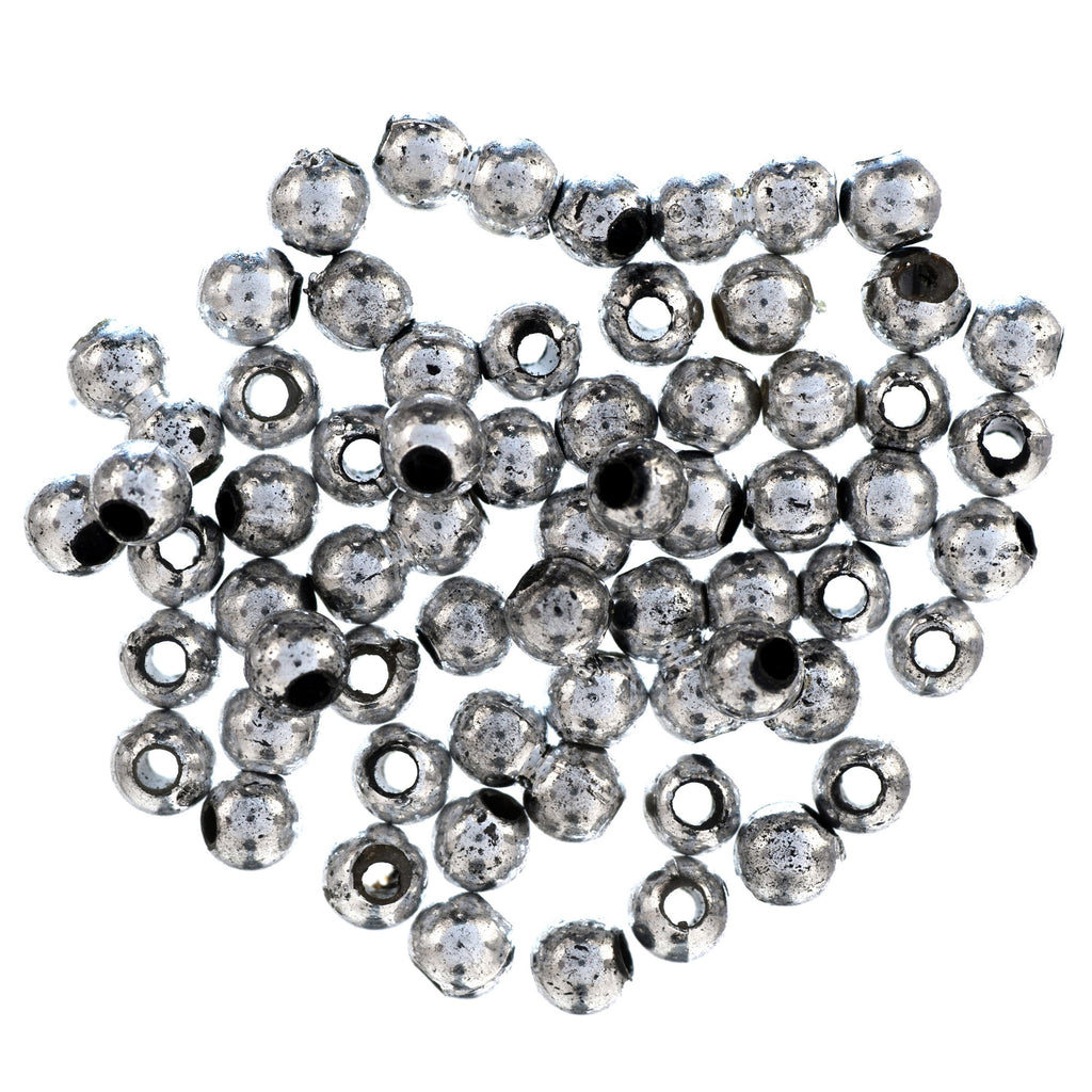 Beads: Plated: 4mm: Silver: 45
