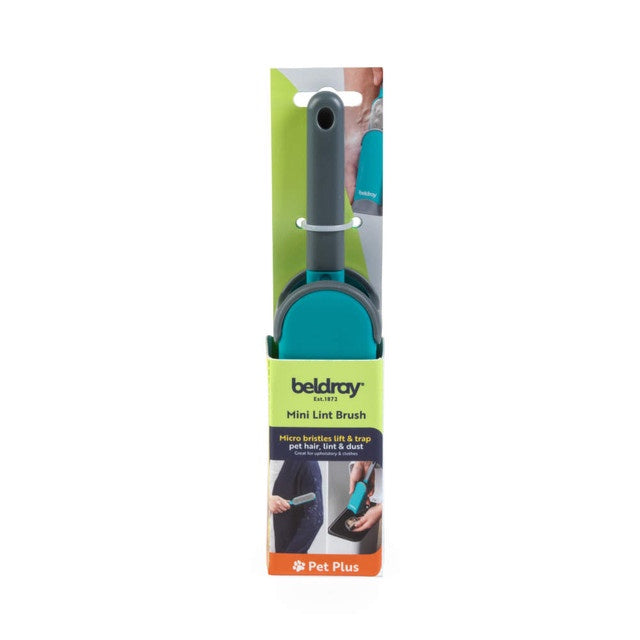 Mini pet hair remover brush with self-cleaning case