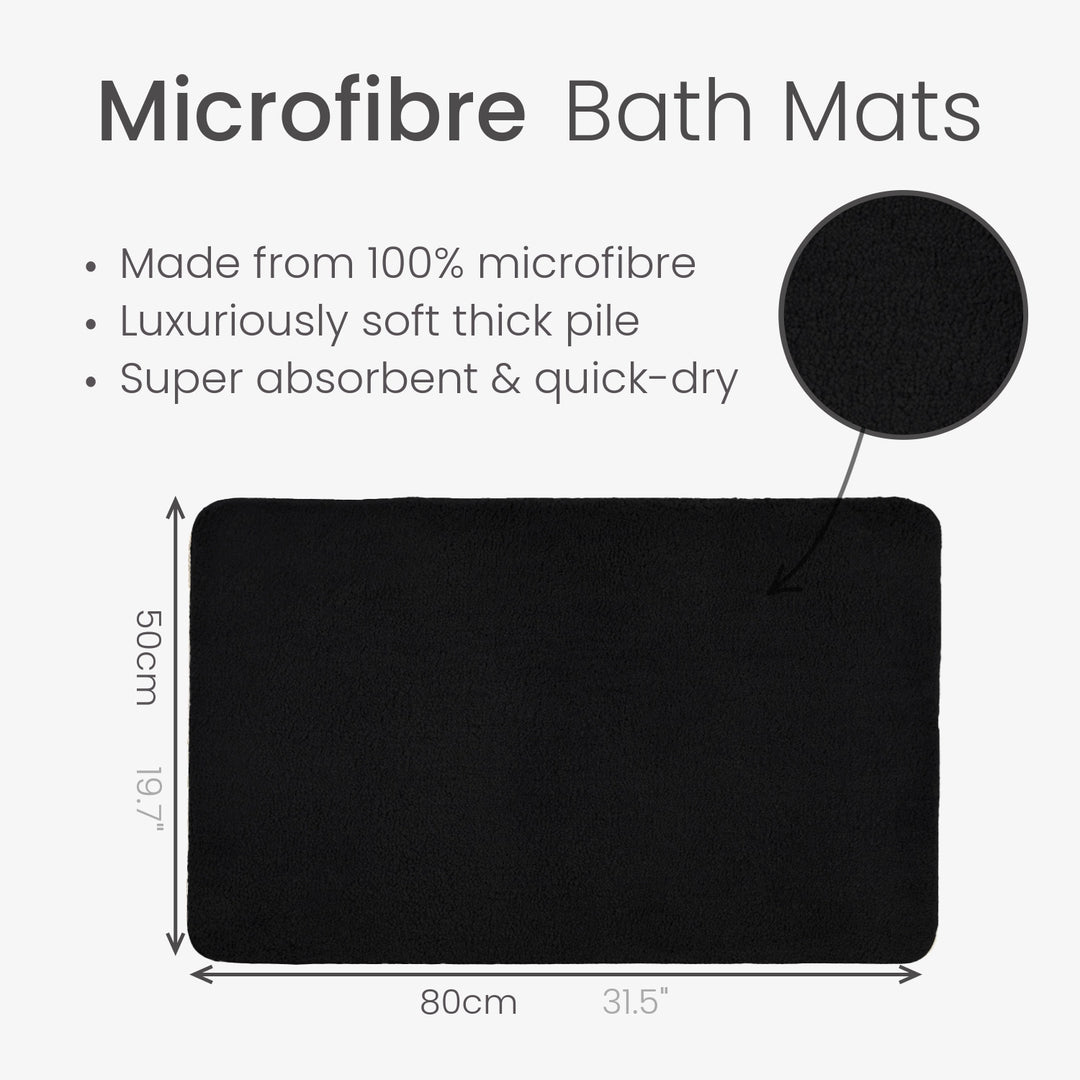 Microfibre Bath & Pedestal Mats