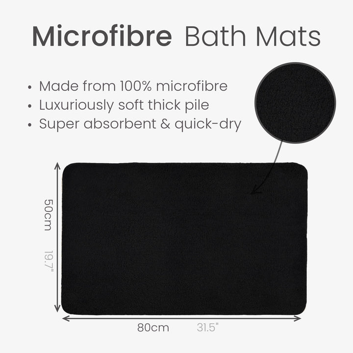 Microfibre Bath & Pedestal Mats
