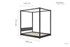 Birlea Darwin Four Poster Bed (Self Assembly) (DHD)