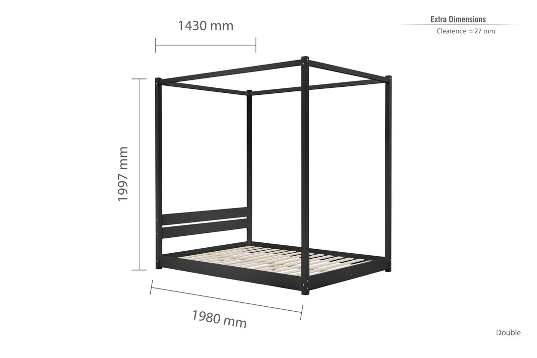 Birlea Darwin Four Poster Bed (Self Assembly) (DHD)