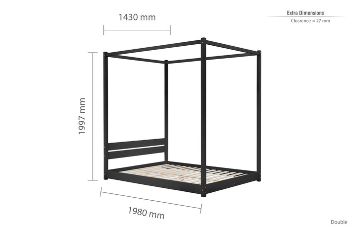 Birlea Darwin Four Poster Bed (Self Assembly) (DHD)