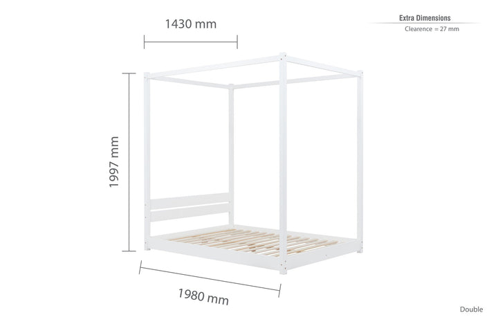 Birlea Darwin Four Poster Bed (Self Assembly) (DHD)