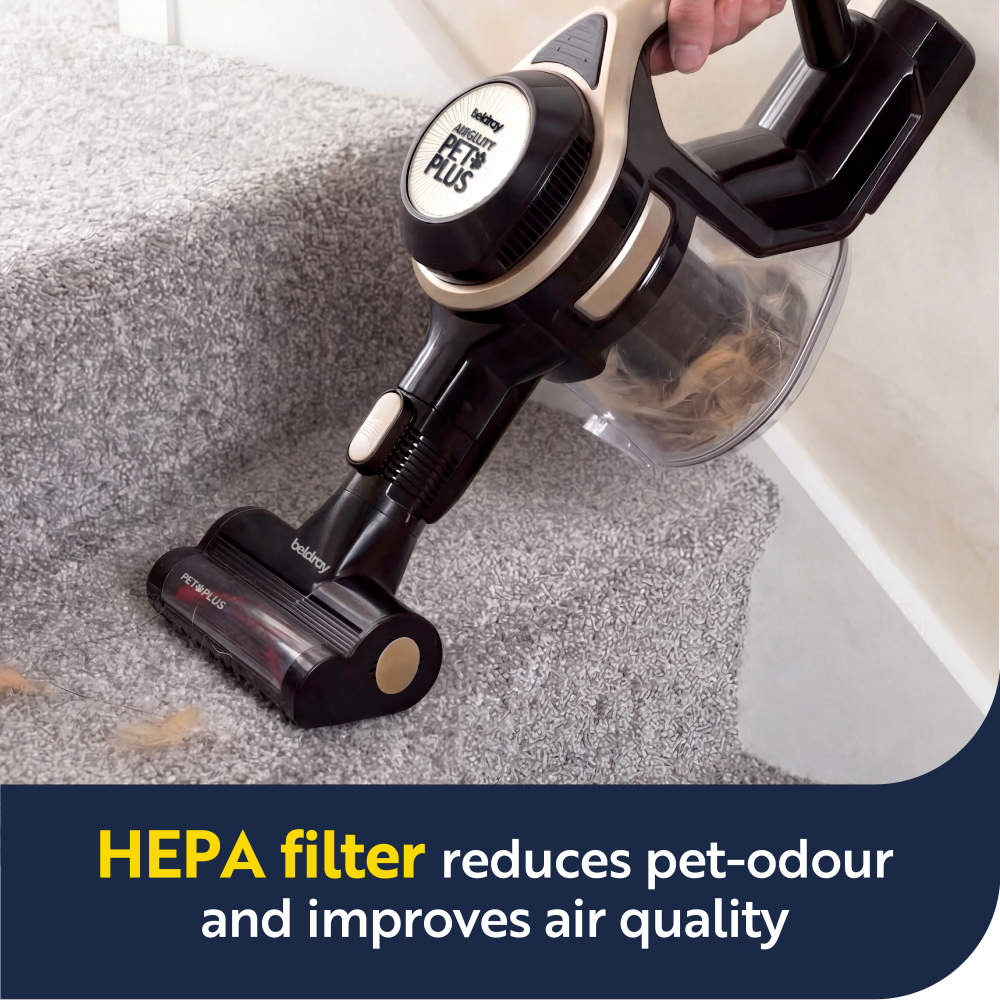 Beldray Airgility Pet Plus+ Cordless Vacuum Cleaner - Platinum