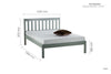 Denver 90cm Single Low End Bedframe Grey (Local Only)