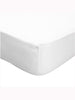 Percale Double Fitted Sheet White