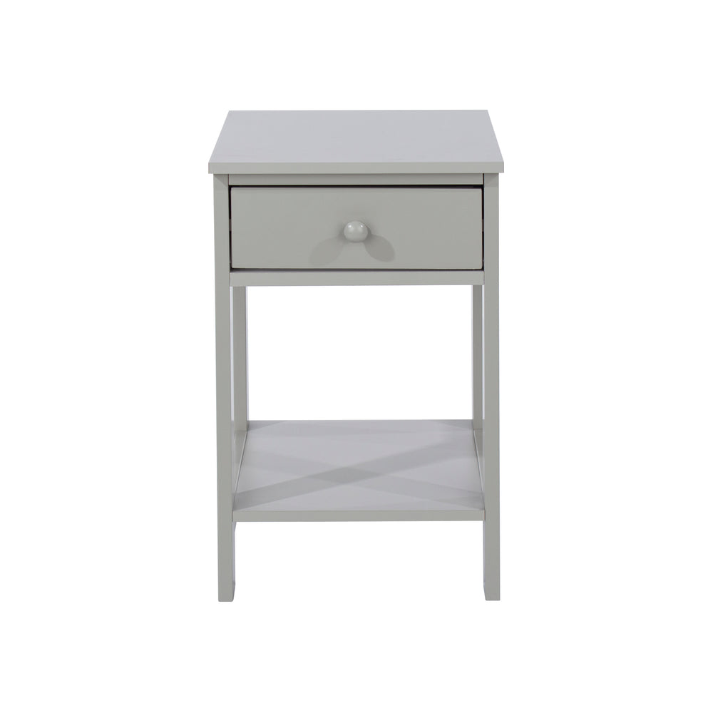 Options Grey Shaker, 1 Drawer Petite Bedside Cabinet Grey  (DHD) Image 2