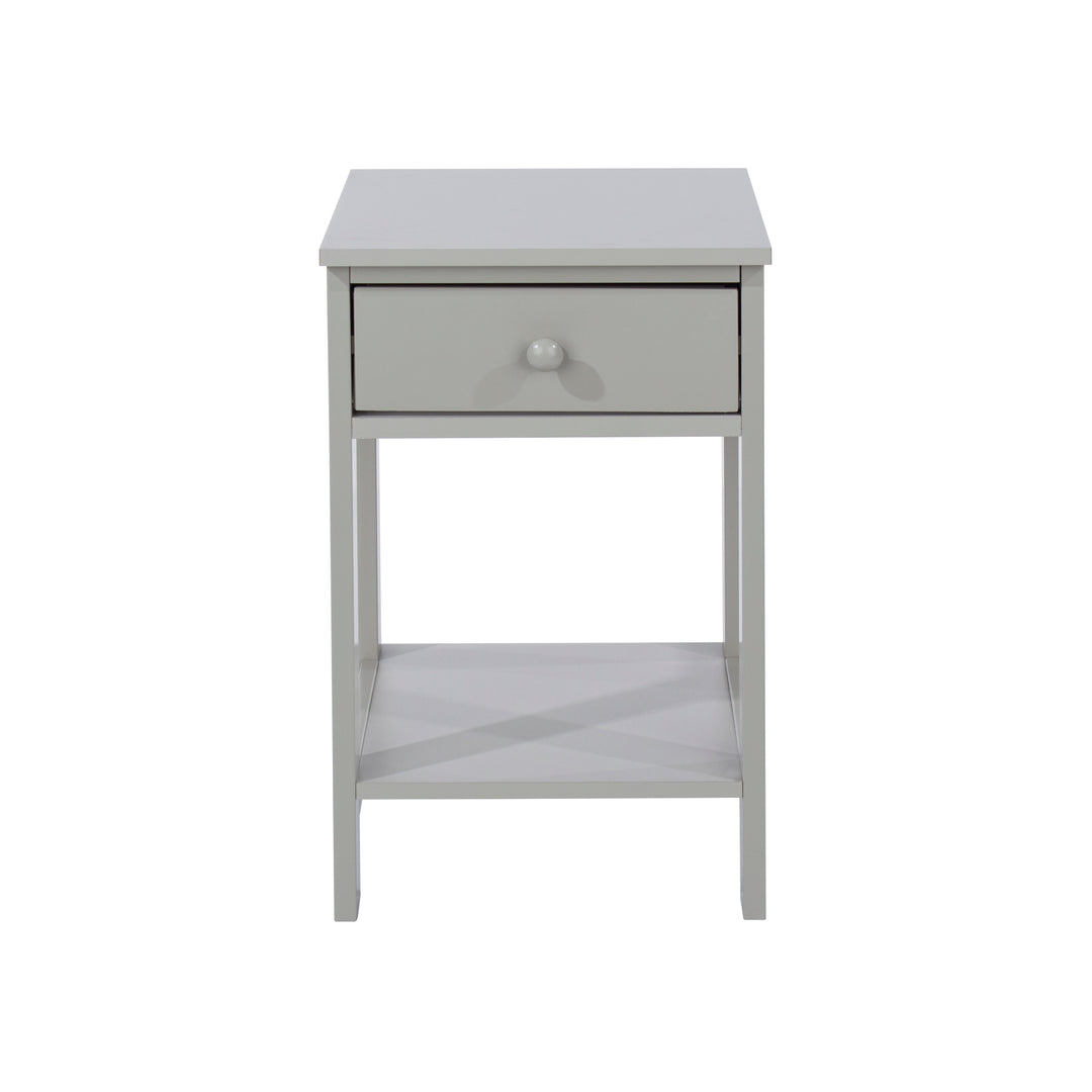 Options Grey Shaker, 1 Drawer Petite Bedside Cabinet Grey  (DHD) Image 2