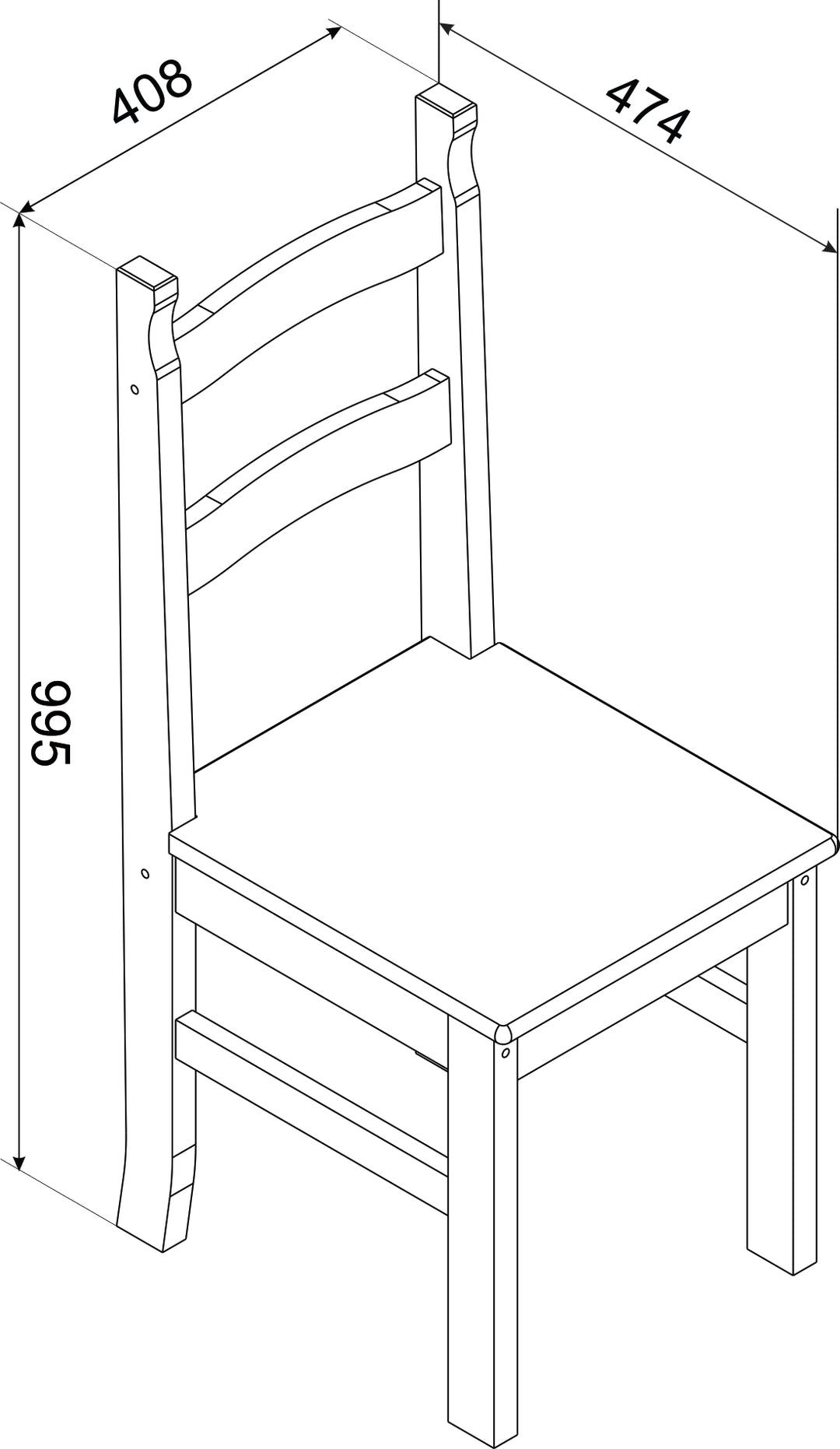 Corona Grey Solid Pine Chairs (Pair) Grey Wax Antique Waxed Pine (DHD) Image 4