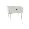 Options Saturn Metal 1 Drawer Bedside Cabinet, White With Gold Handle  White Gold (Self Assembly) (DHD)