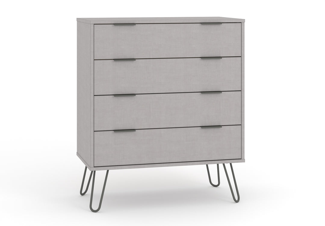 Augusta Grey 4 Drawer Chest Of Drawers Grey   (DHD) Image 3