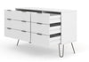 Augusta White 3+3 Drawer Wide Chest Of Drawers White    (DHD) Image 4