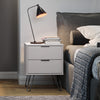 Augusta Grey 2 Drawer Bedside Cabinet Grey   (DHD) Image 5