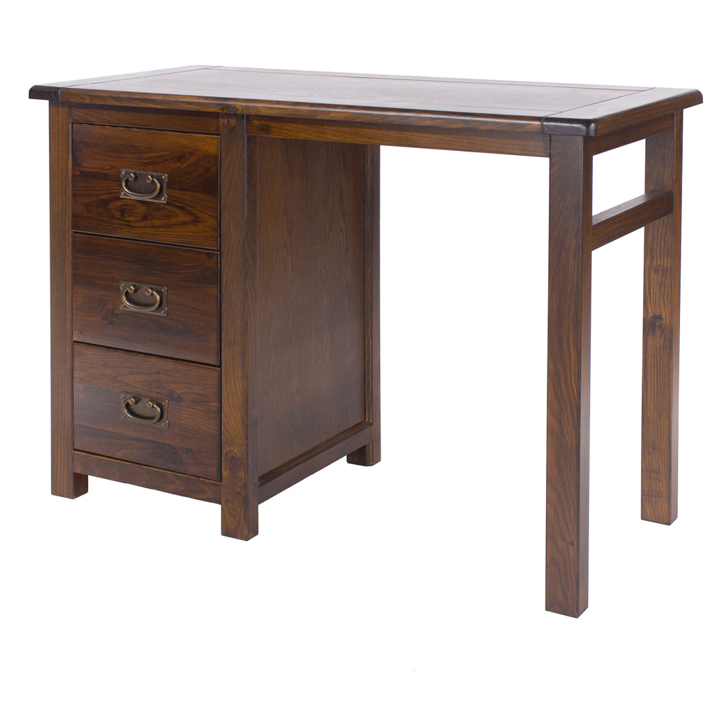Boston Single Pedestal Dressing Table Dark Brown  (DHD) Image 1