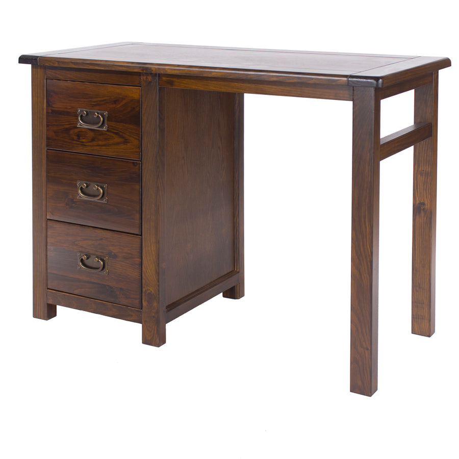 Boston Single Pedestal Dressing Table Dark Brown  (DHD) Image 1