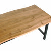 Corona Black Live Edge Large Dining Table Black Antique Waxed Pine (DHD) Image 2