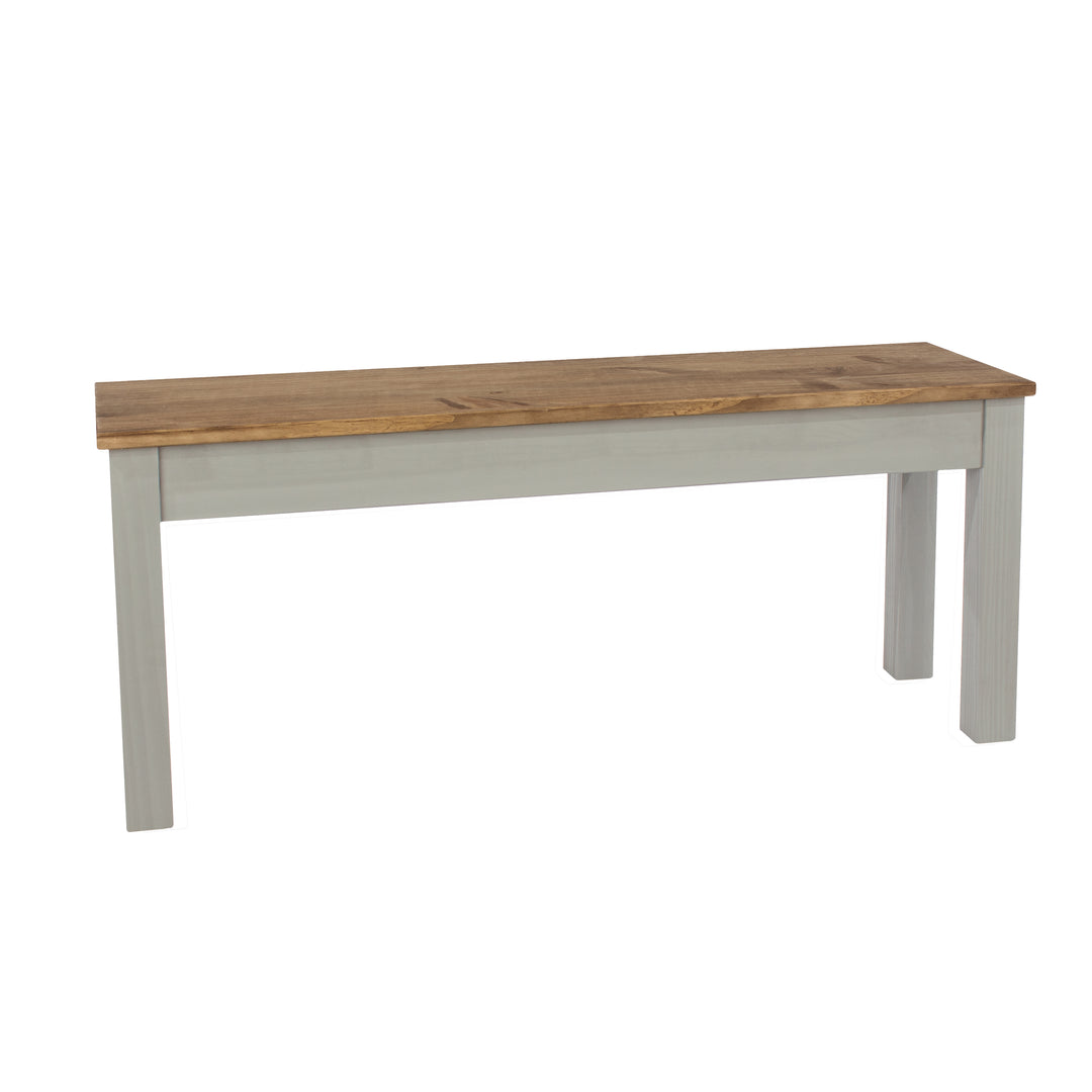 Linea Linea Bench For 1500Mm Table Grey Antique Waxed Pine (DHD) Image 3