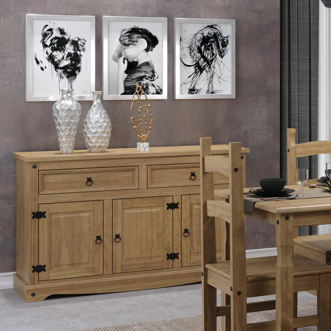 Corona Medium Sideboard Antique Waxed Pine  (DHD) Image 6