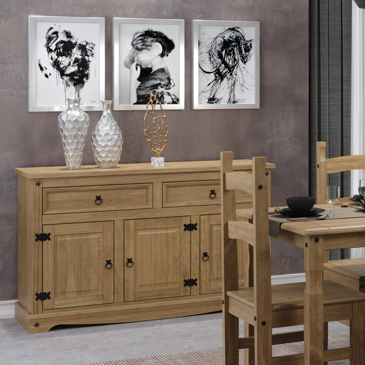 Corona Medium Sideboard Antique Waxed Pine  (DHD) Image 6