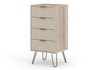 Augusta Driftwood 4 Drawer Narrow Chest Of Drawers Driftwood  Calico (DHD) Image 1