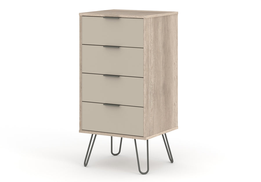 Augusta Driftwood 4 Drawer Narrow Chest Of Drawers Driftwood  Calico (DHD) Image 1