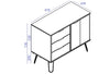 Augusta White Small Sideboard With 1 Door, 3 Drawers White    (DHD) Image 6