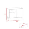 Harvard Small Sideboard With 2 Doors & 1 Drawer  Washed Oak Carbon Grey Oak (DHD) Image 6