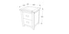 Boston 2 Drawer Petite Bedside Cabinet Dark Brown  (DHD) Image 6