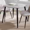 Aspen Square Dining Table, Grey Oak Effect With Black Tapered Legs  Grey Oak Black (DHD) Image 2