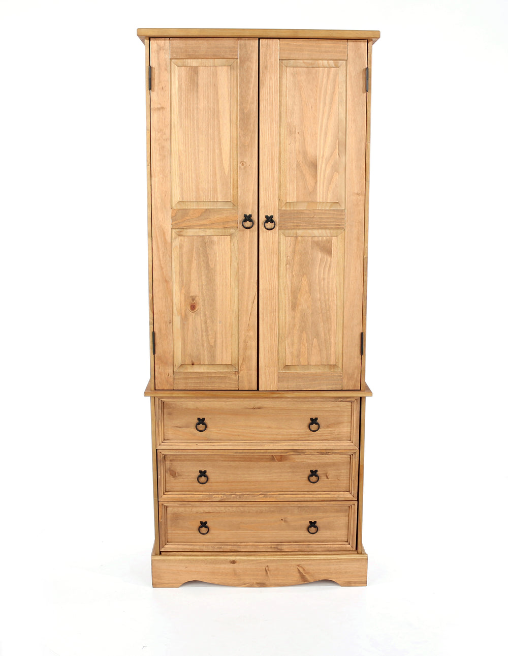 Corona 2 Door, 3 Drawer Wardrobe Antique Waxed Pine  (DHD) Image 2